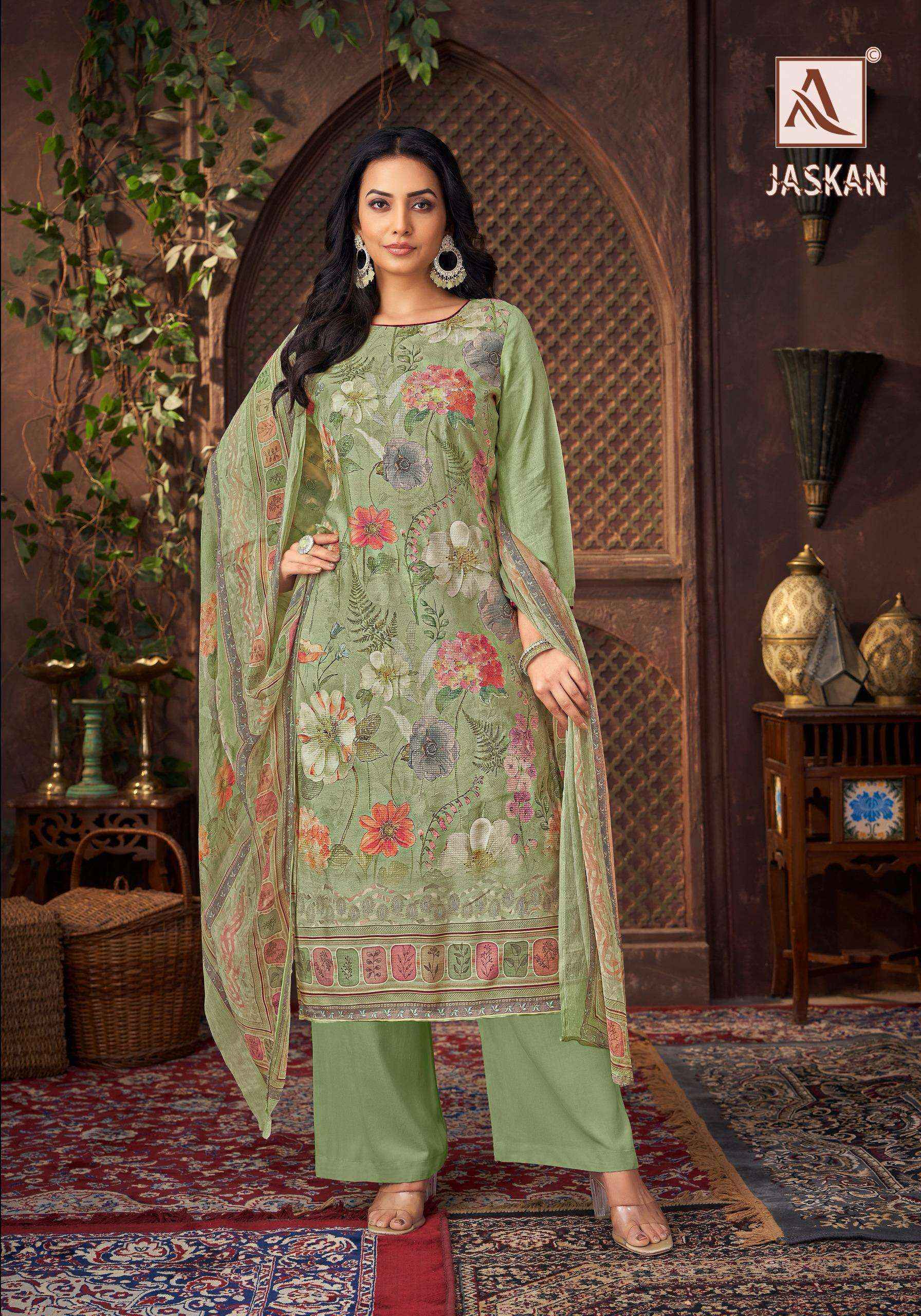 Alok Jaskan Viscose Musline Dress Material 6 pcs Catalogue