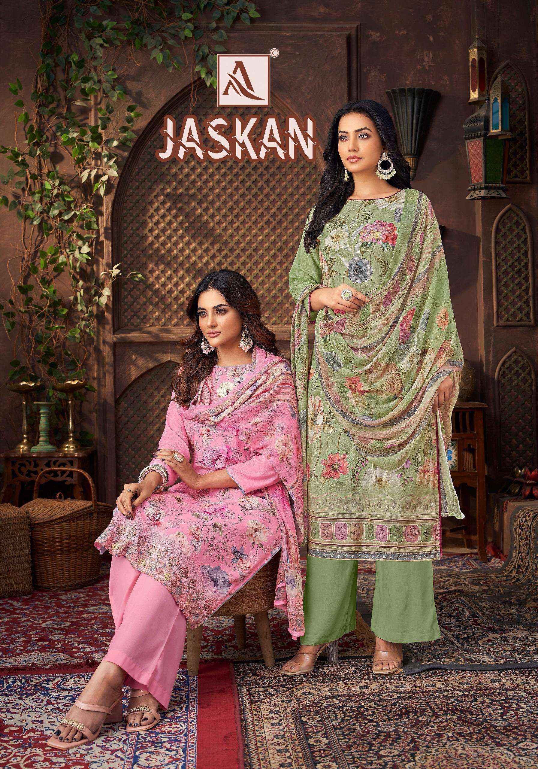 Alok Jaskan Viscose Musline Dress Material 6 pcs Catalogue