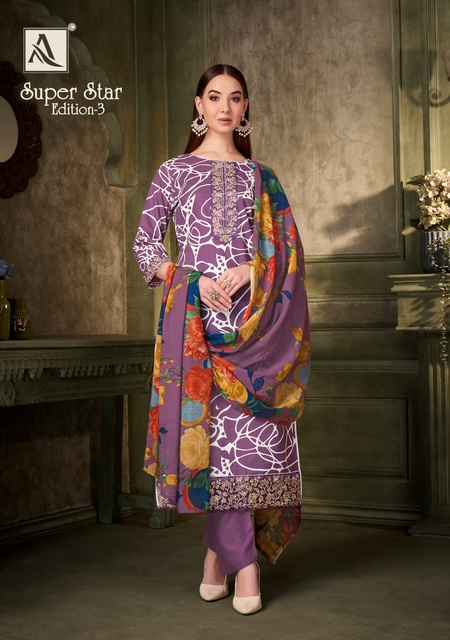 Alok Super Star Edition 3 Cambric Cotton Dress Material 6 pcs Catalogue