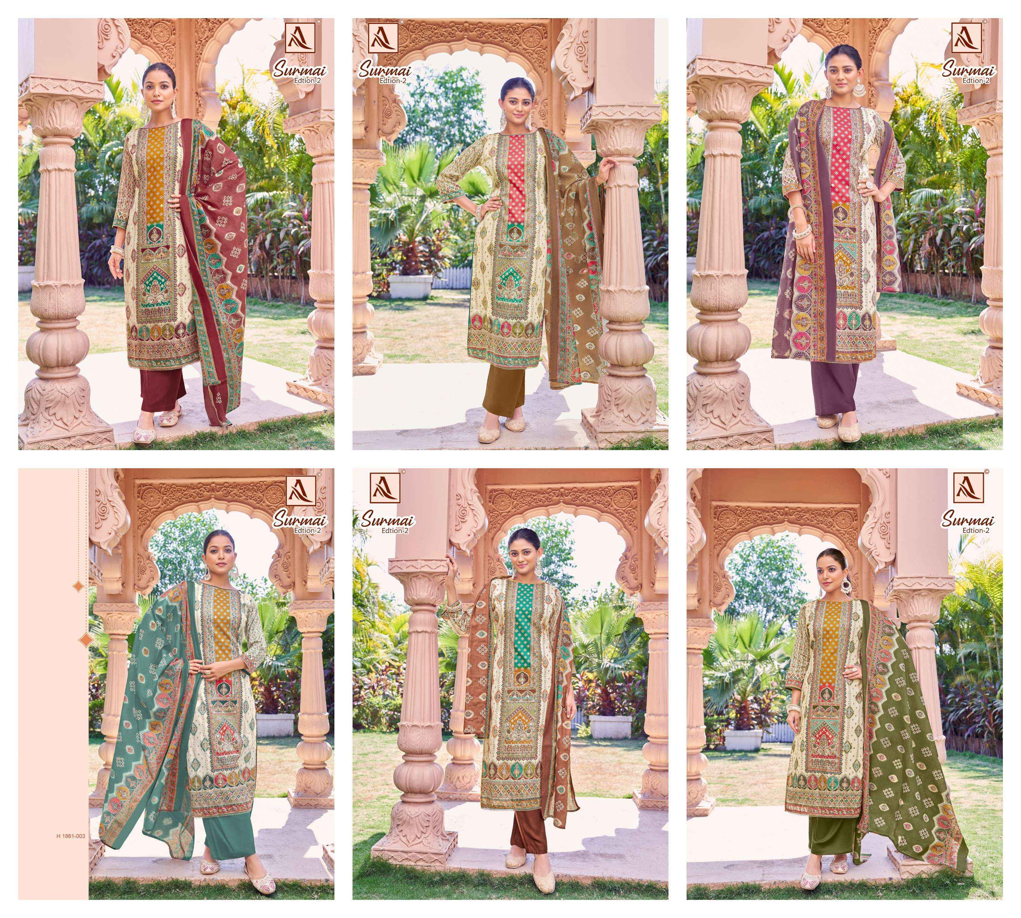 Alok Surmai Edition-2 Zam Cotton Dress Material (6 pcs Catalogue)