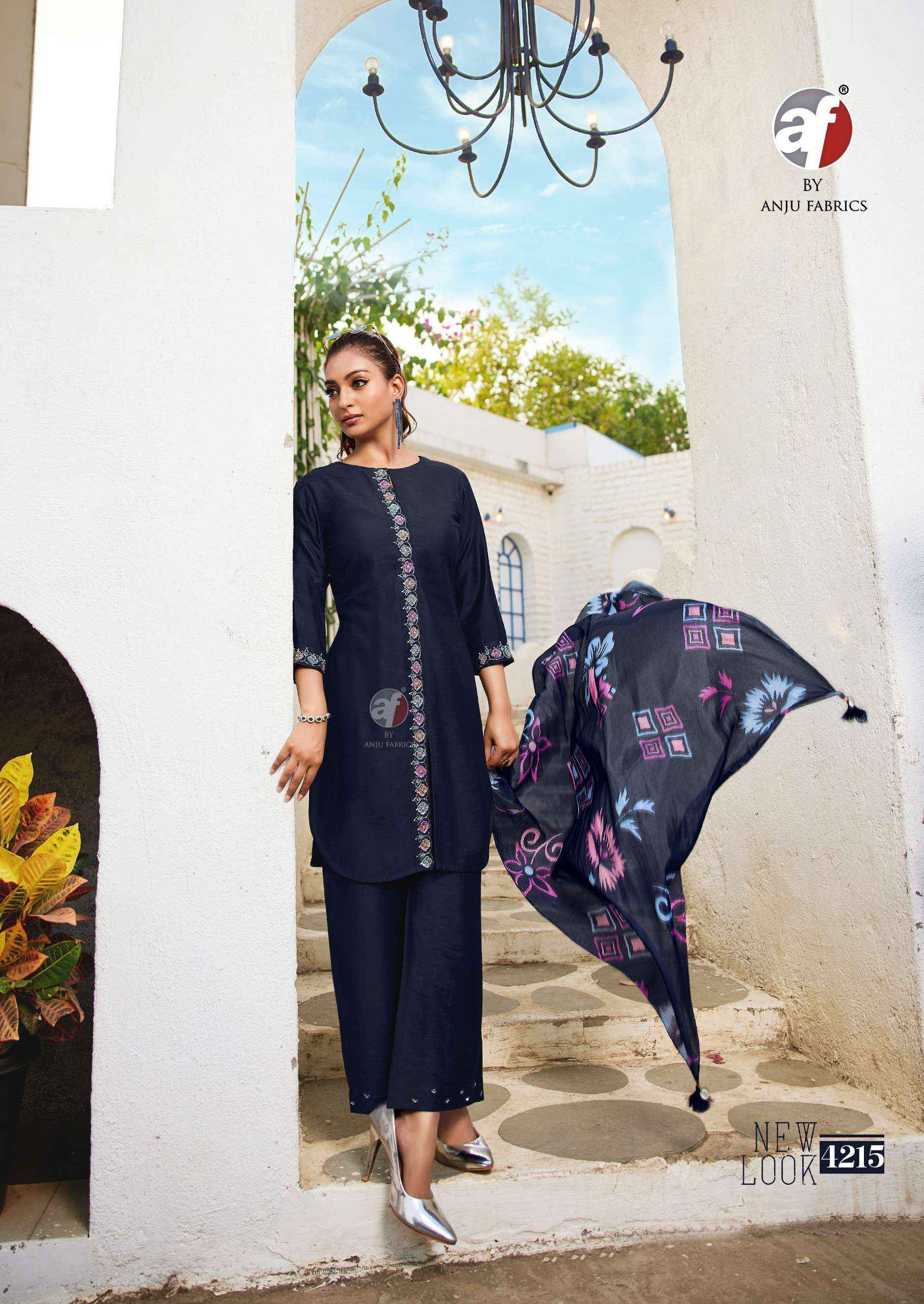 Anju Fabrics Fusion Vol-5 Viscose Kurti With Bottom (6 pcs Catalogue)