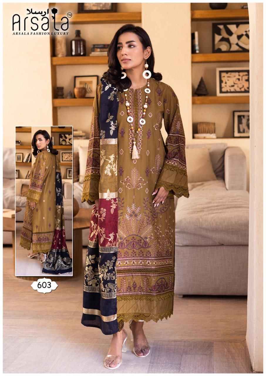 Arsala Fashion Amira Vol 6 Lawn Cotton Dress Material 6 pcs Catalogue
