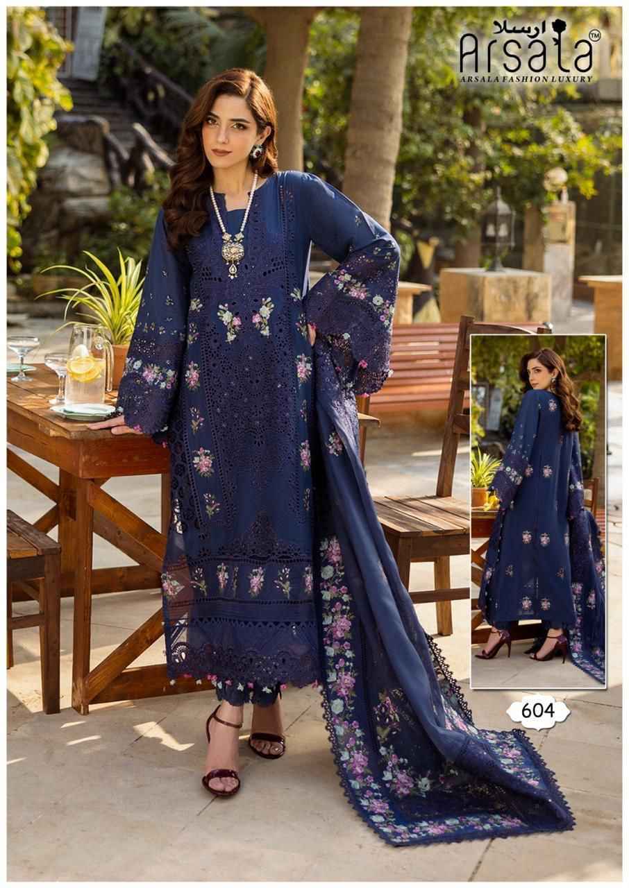 Arsala Fashion Amira Vol 6 Lawn Cotton Dress Material 6 pcs Catalogue