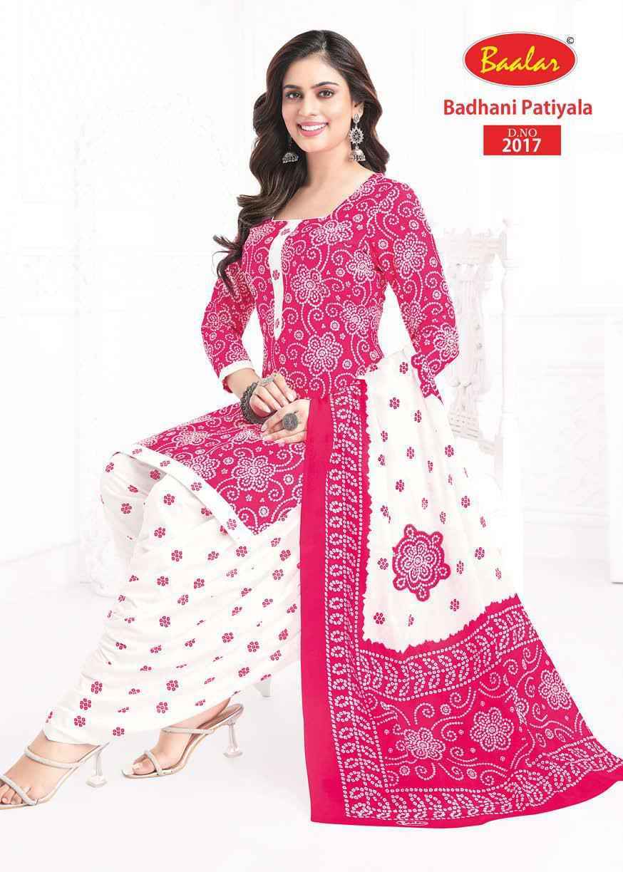 Baalar Bandhani Patiyala Vol-2 Cotton Dress Material (12 pcs Catalogue)