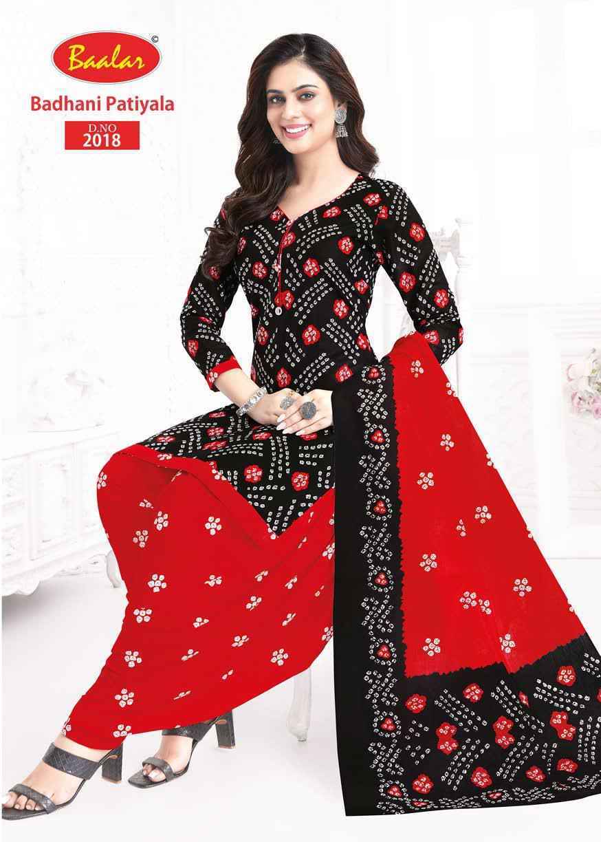 Baalar Bandhani Patiyala Vol-2 Cotton Dress Material (12 pcs Catalogue)