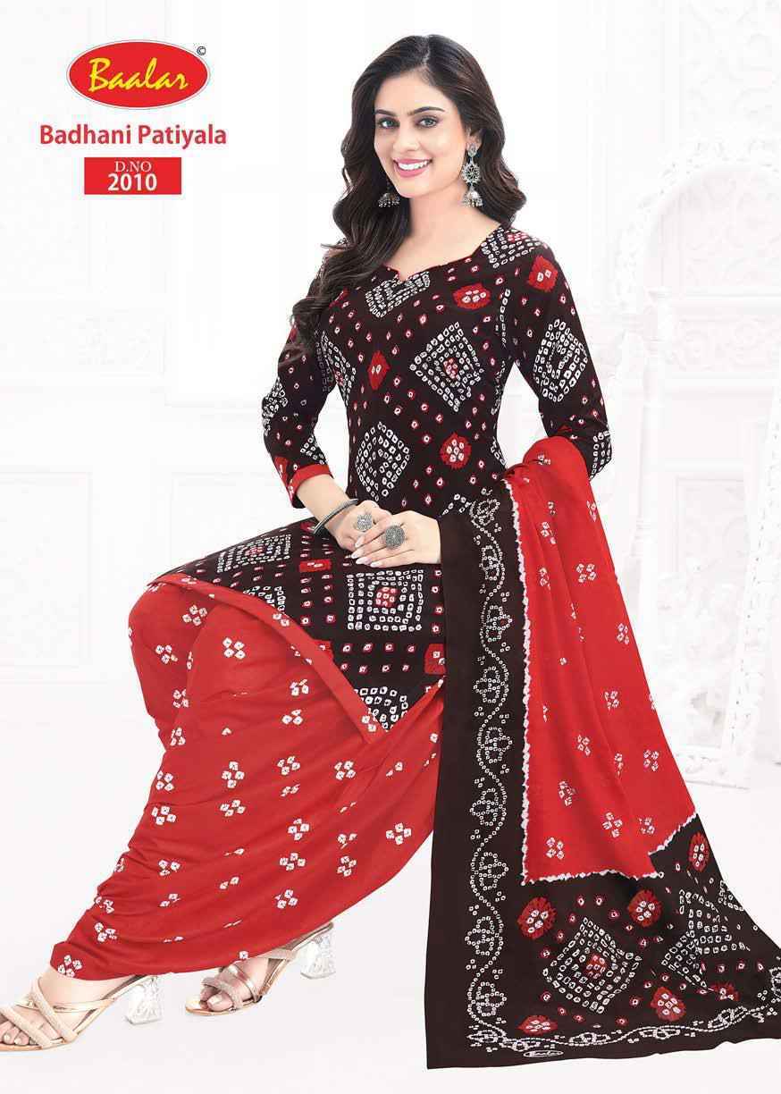 Baalar Bandhani Patiyala Vol-2 Cotton Dress Material (12 pcs Catalogue)