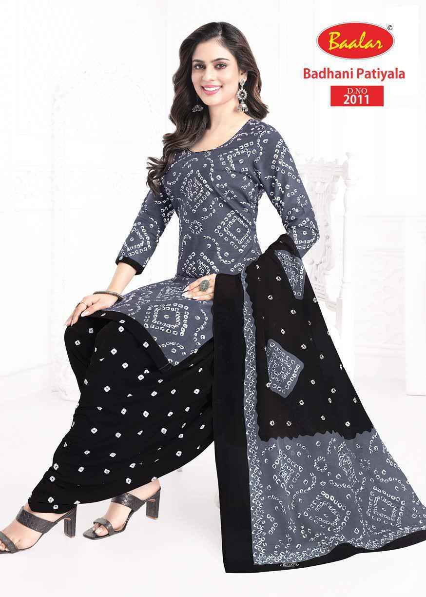 Baalar Bandhani Patiyala Vol-2 Cotton Dress Material (12 pcs Catalogue)