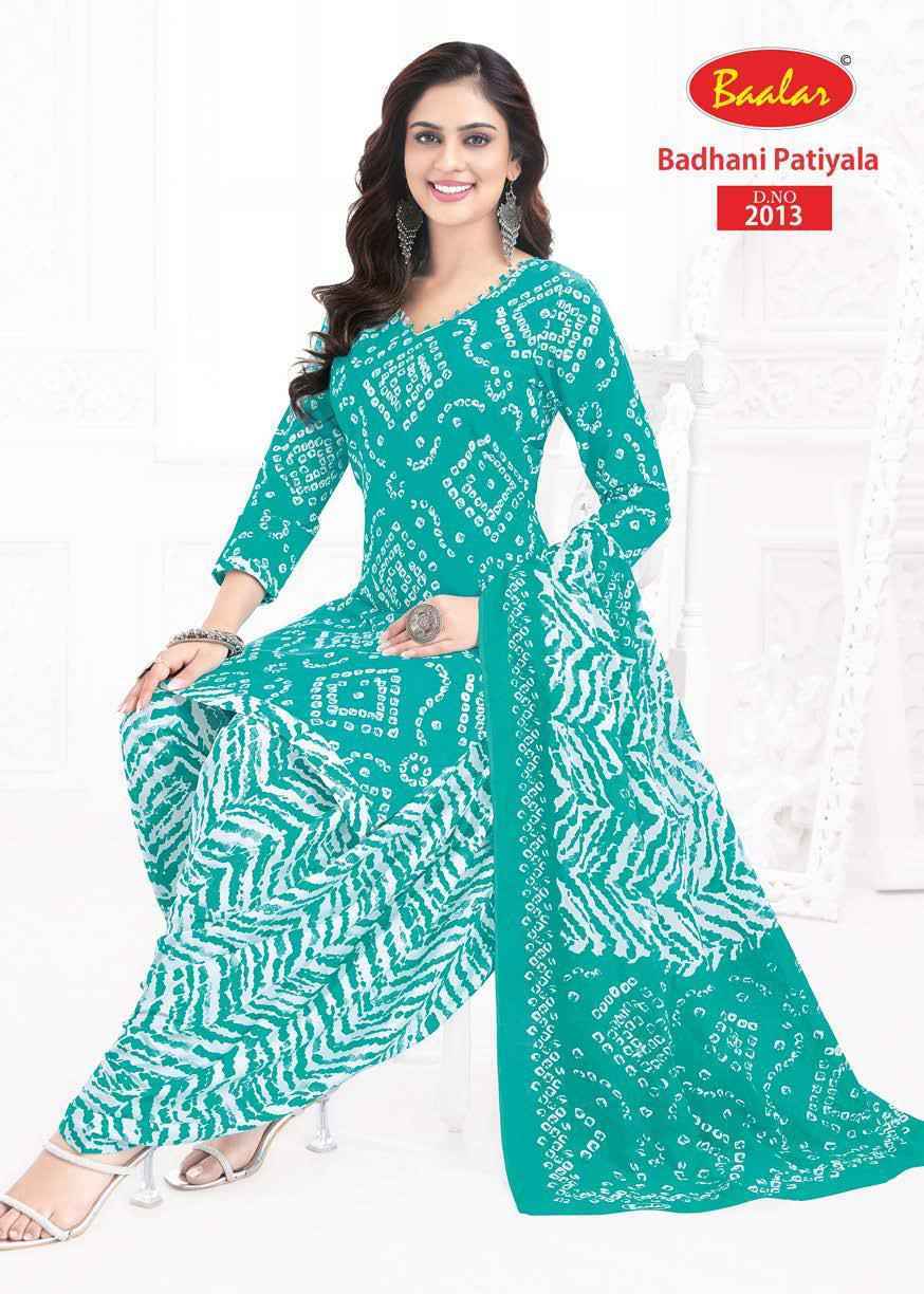 Baalar Bandhani Patiyala Vol-2 Cotton Dress Material (12 pcs Catalogue)