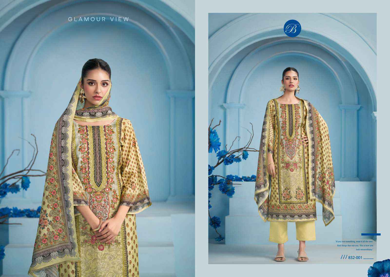 Belliza Kanika Vol 2 Viscouse Musline Dress Material 3 pcs Catalogue
