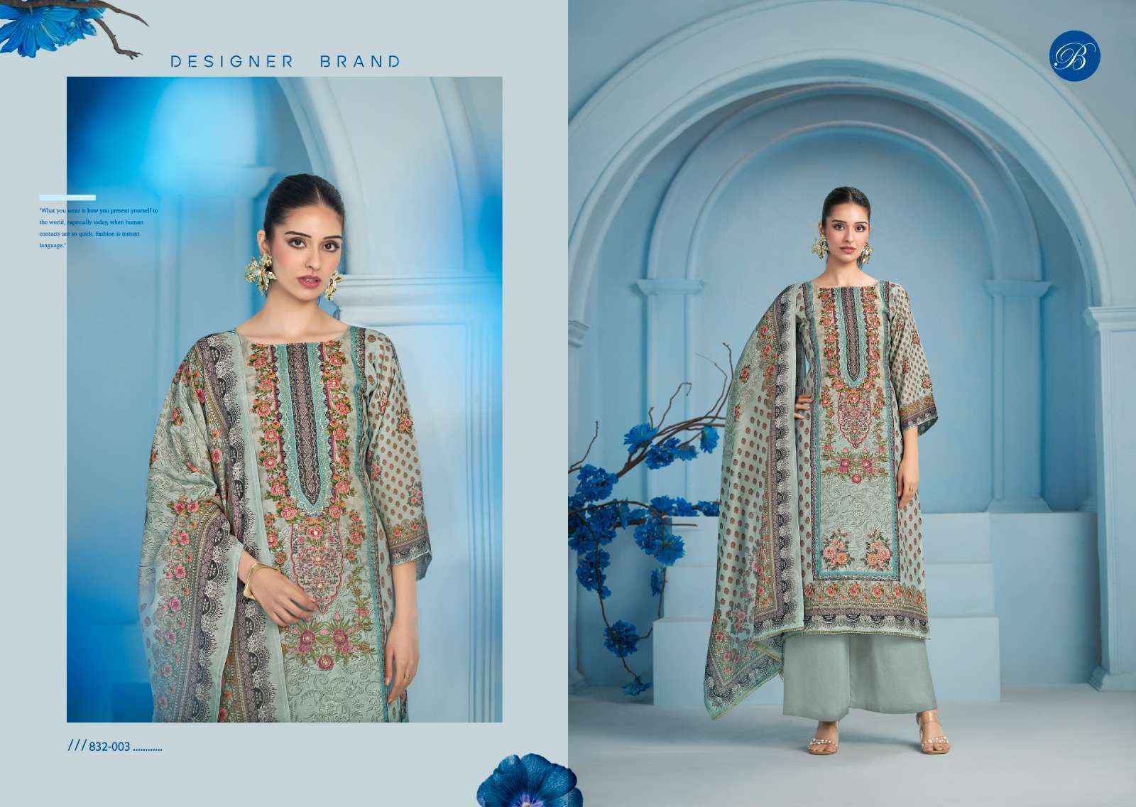 Belliza Kanika Vol 2 Viscouse Musline Dress Material 3 pcs Catalogue