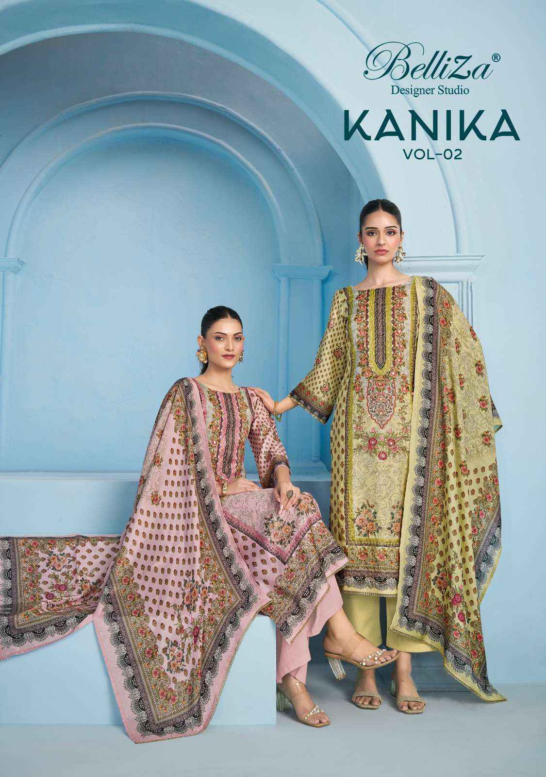 Belliza Kanika Vol 2 Viscouse Musline Dress Material 3 pcs Catalogue