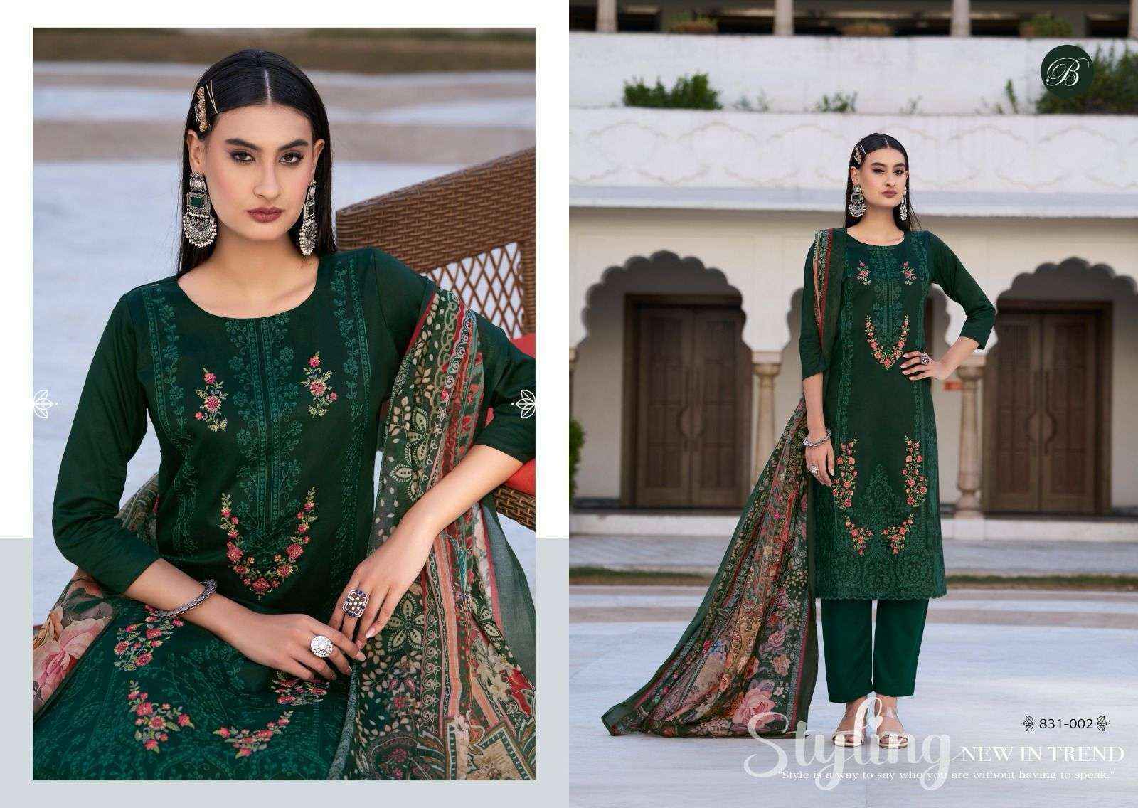 Belliza Zarqash Vol-4 Jam Dress Material (6 pcs Catalogue)
