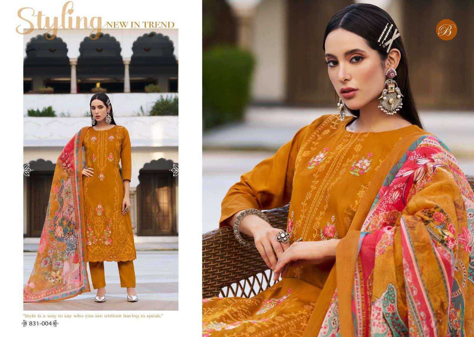 Belliza Zarqash Vol-4 Jam Dress Material (6 pcs Catalogue)