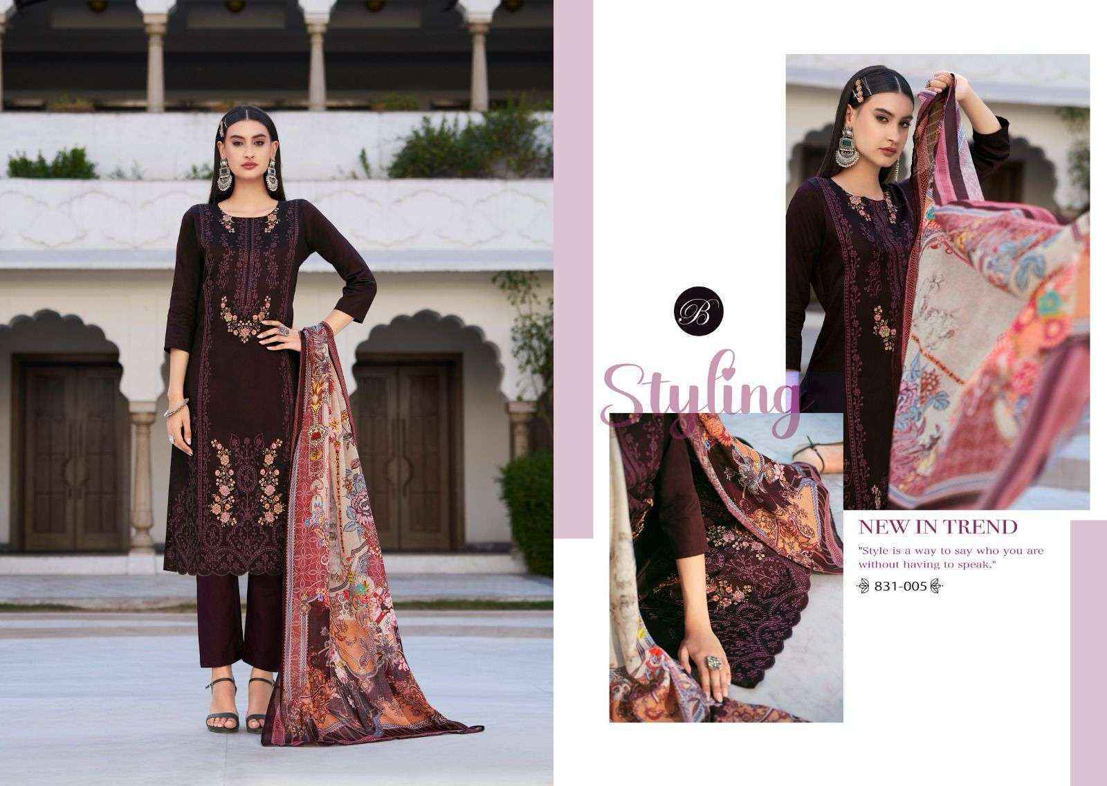 Belliza Zarqash Vol-4 Jam Dress Material (6 pcs Catalogue)