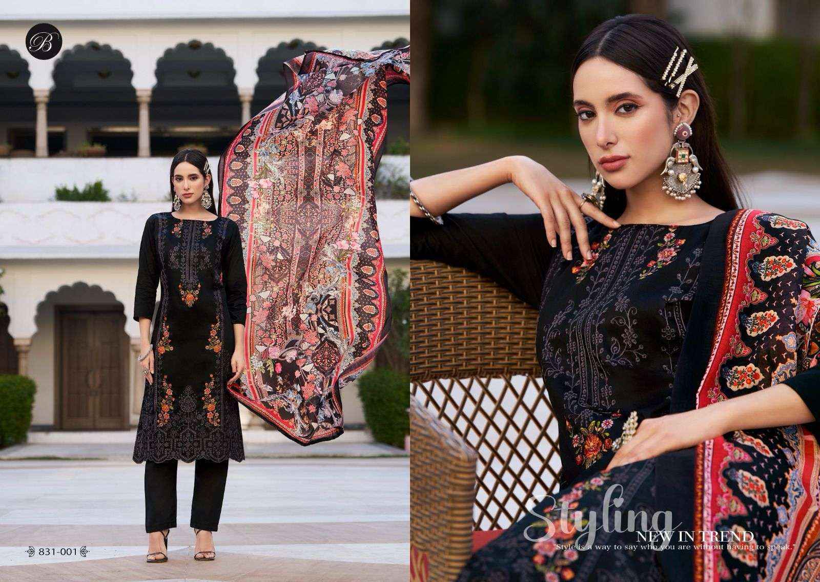 Belliza Zarqash Vol-4 Jam Dress Material (6 pcs Catalogue)