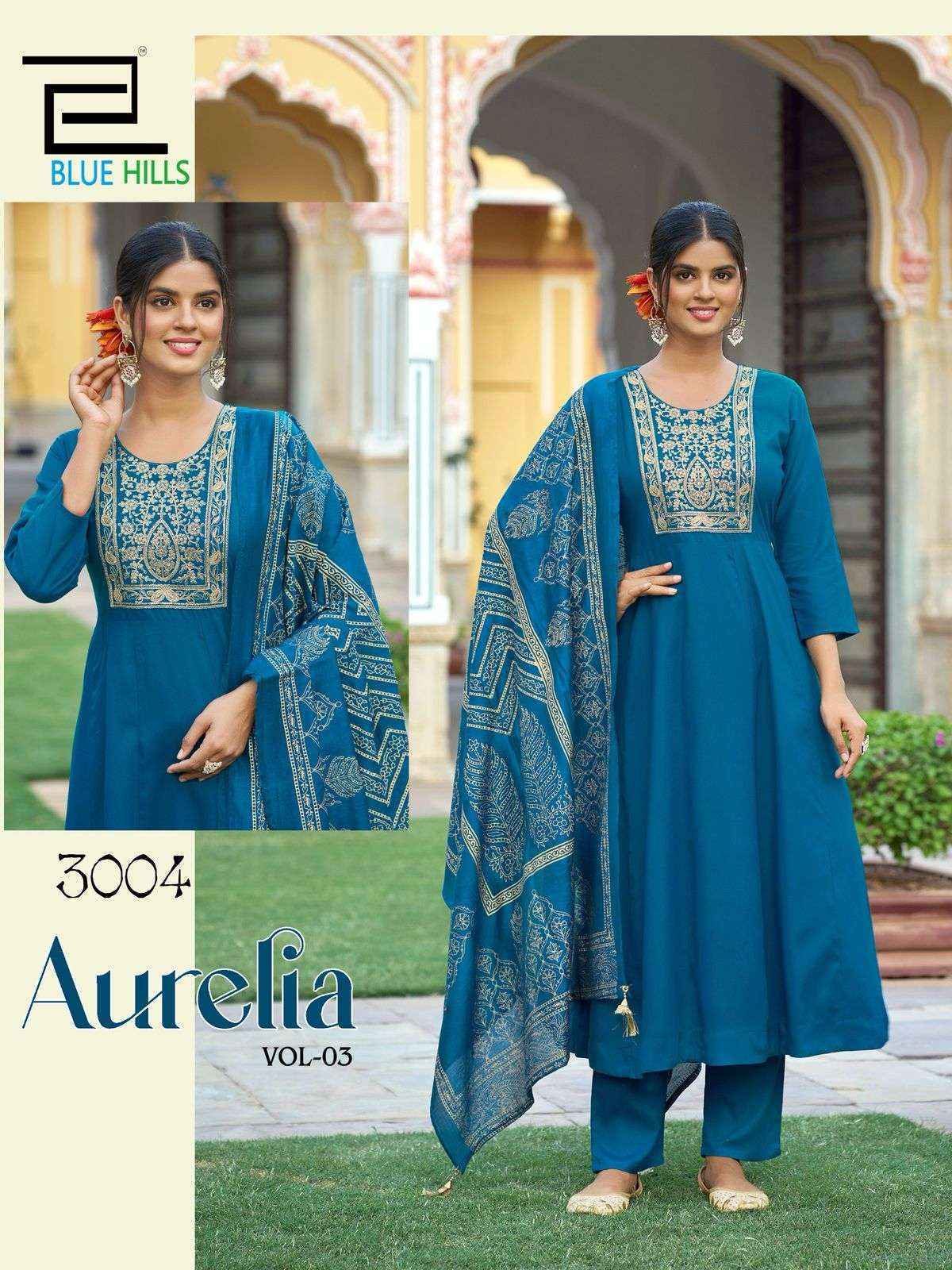 Blue Hills Aurelia Vol-3 Rayon Readymade Suit (6 pcs Catalogue)