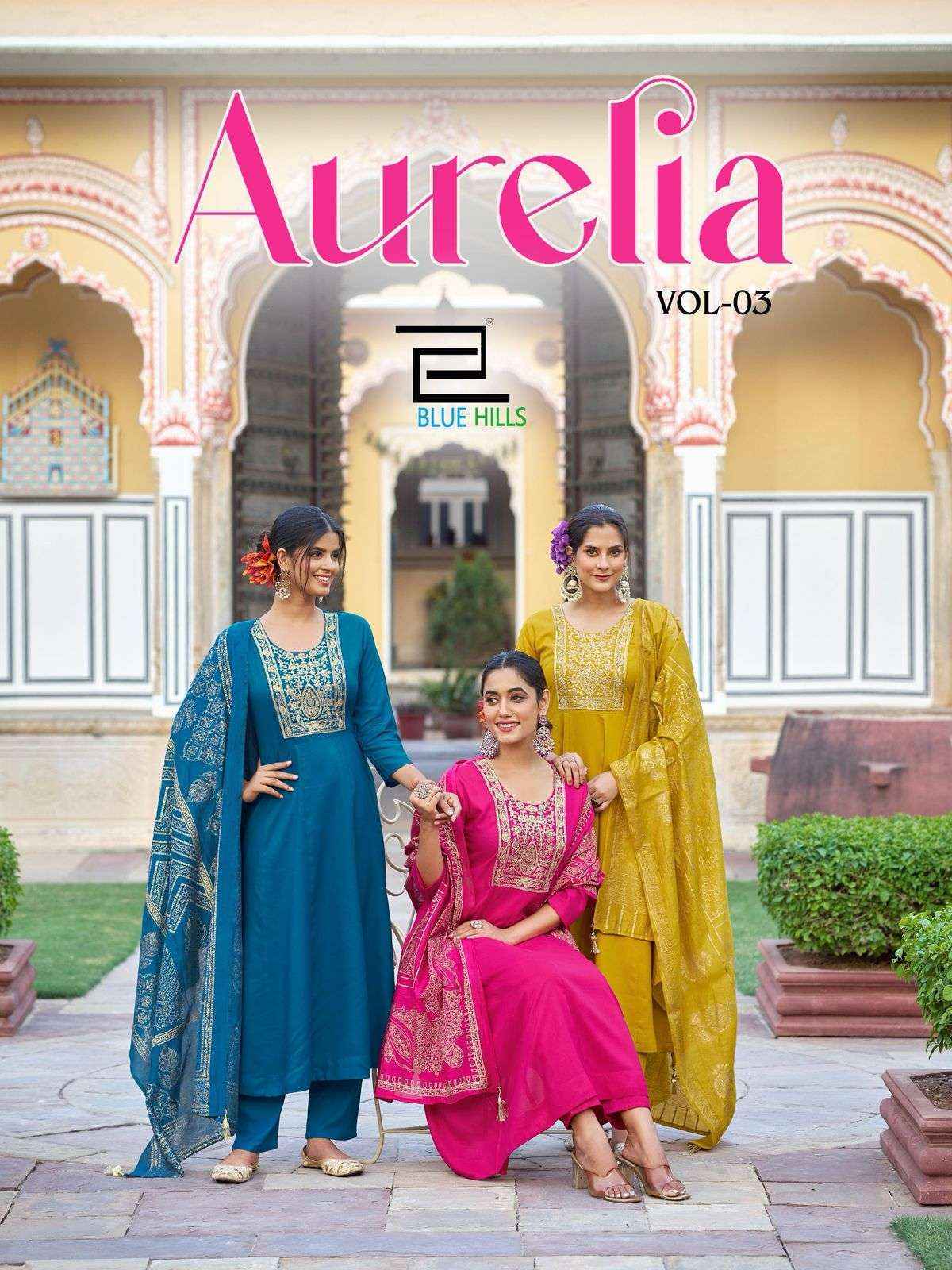 Blue Hills Aurelia Vol-3 Rayon Readymade Suit (6 pcs Catalogue)
