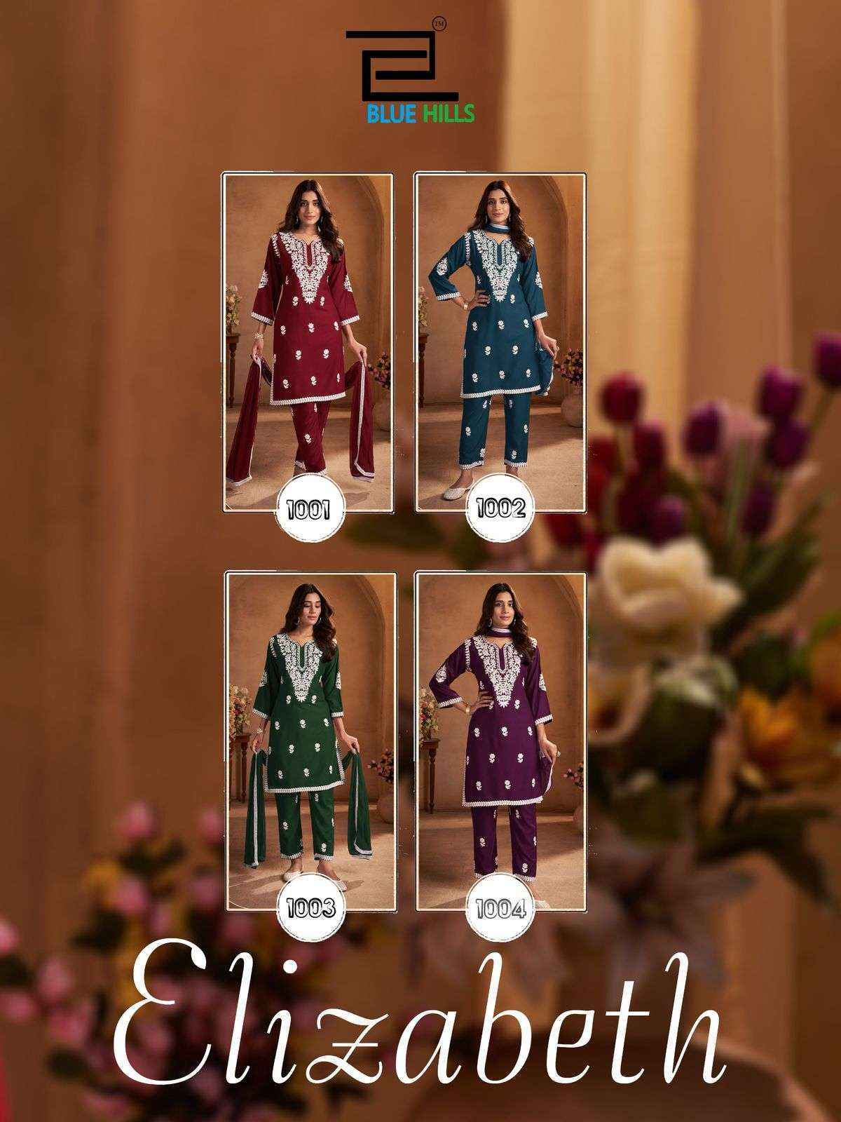 Blue Hills Elizabeth Rayon Kurti Combo 4 pcs Catalogue