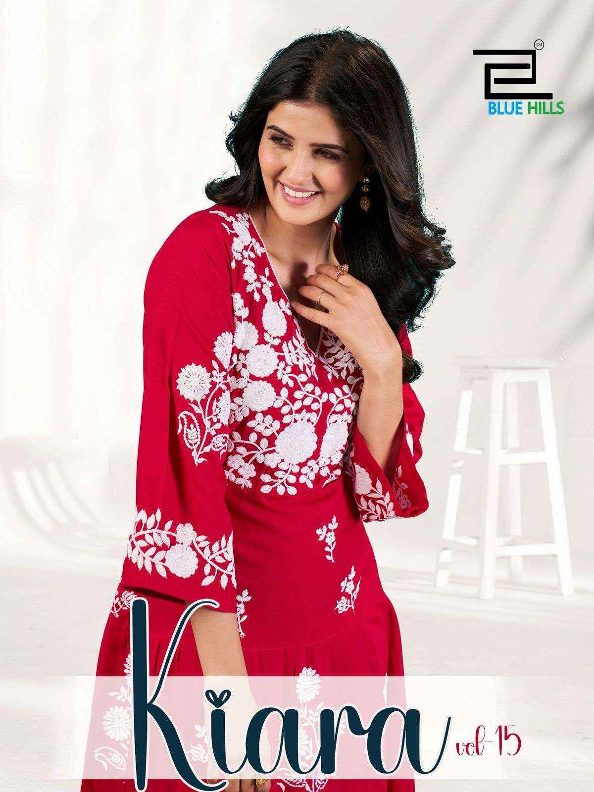 Blue Hills Kiara Vol-15 Rayon Kurti (4 pcs Catalogue)