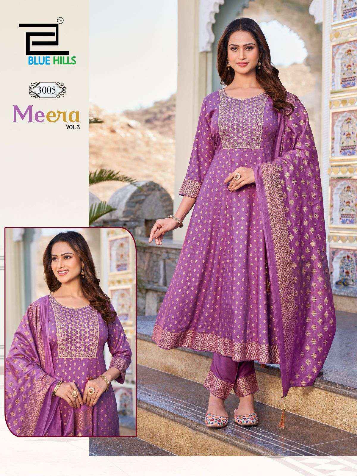 Blue Hills Meera Vol-3 Rayon Readymade Suit (7 pcs Catalogue
