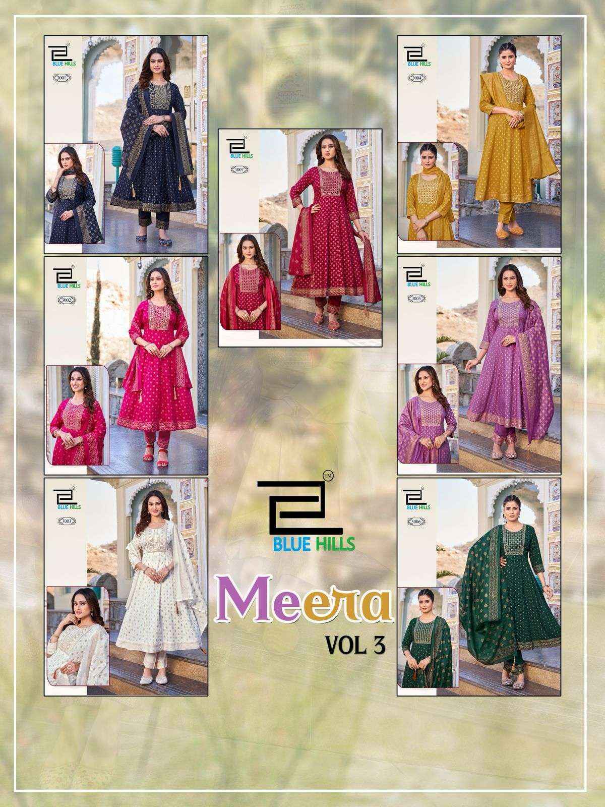 Blue Hills Meera Vol-3 Rayon Readymade Suit (7 pcs Catalogue