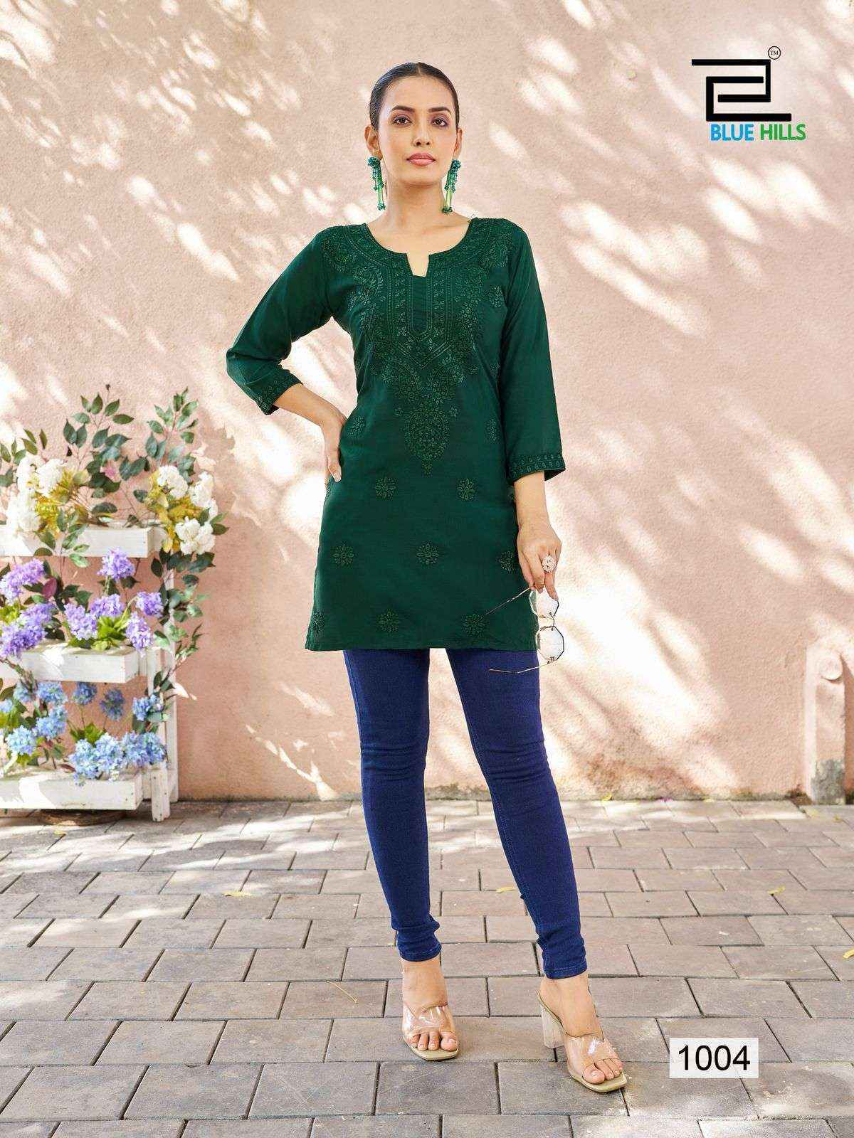 Blue Hills Raha Viscose Short Kurti (4 pcs Catalogue)