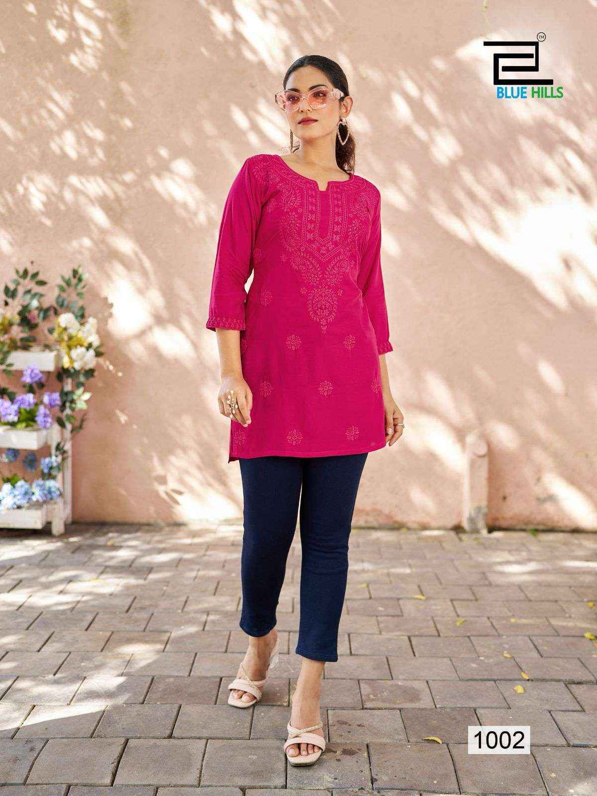 Blue Hills Raha Viscose Short Kurti (4 pcs Catalogue)