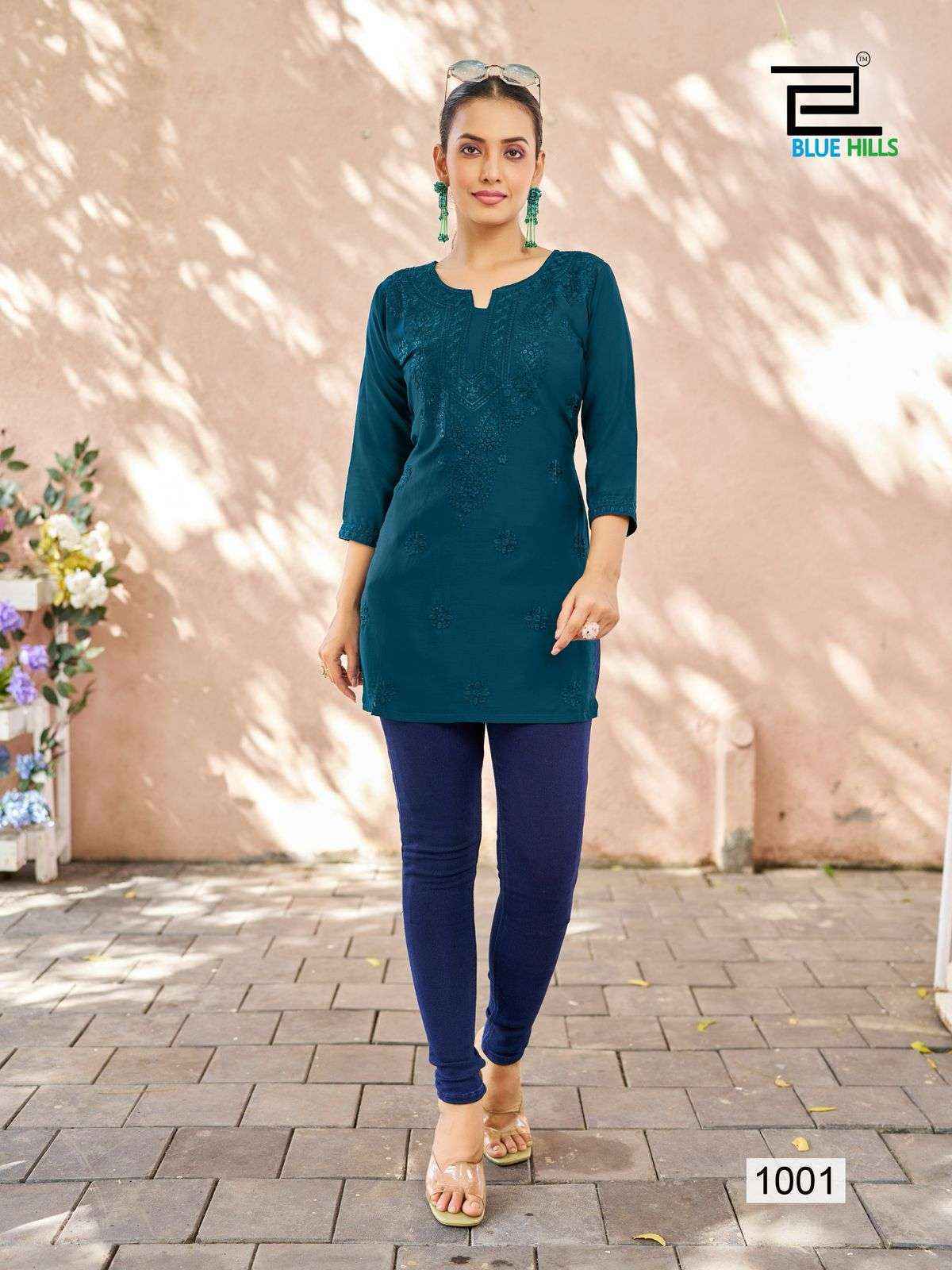 Blue Hills Raha Viscose Short Kurti (4 pcs Catalogue)