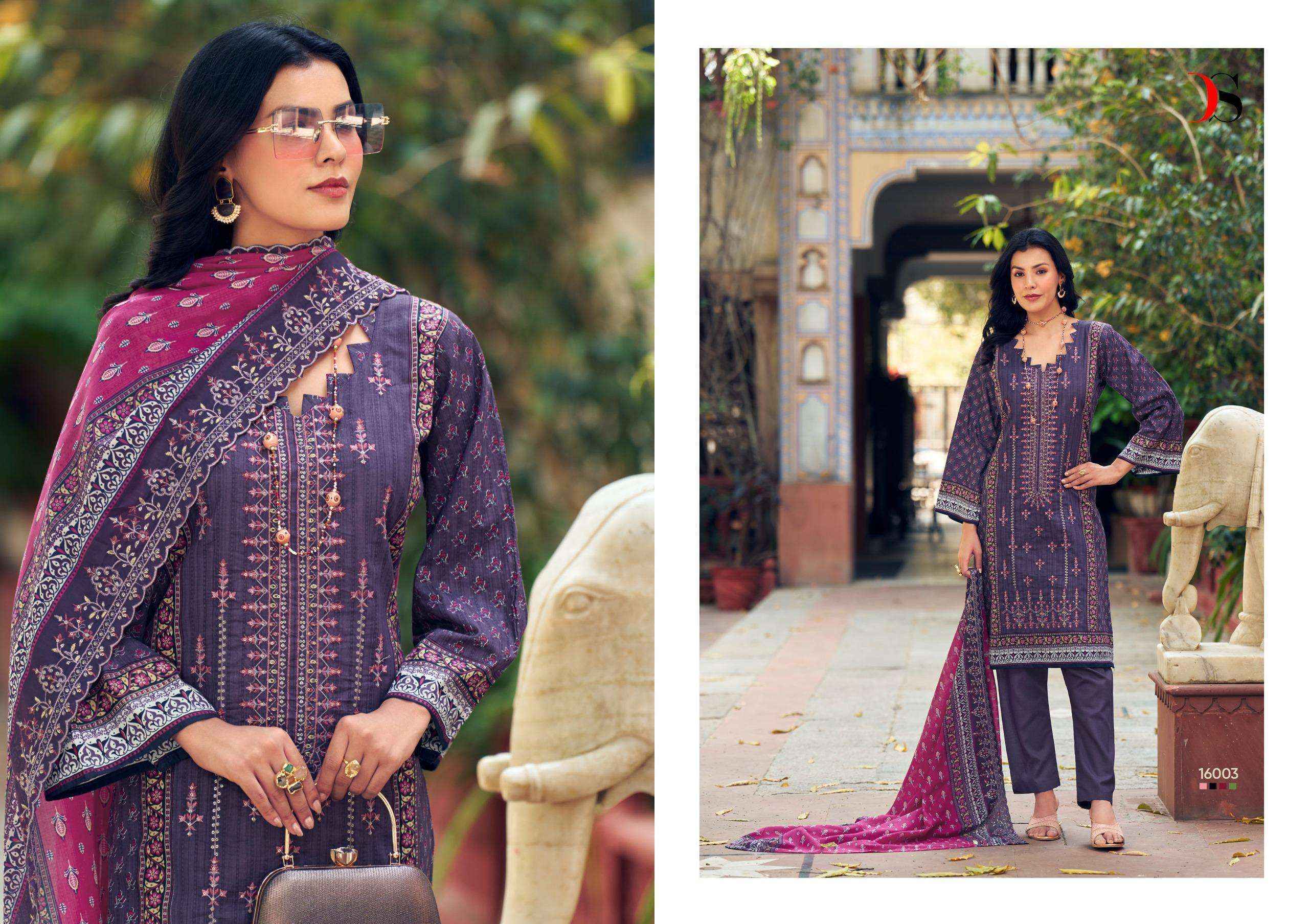 Deepsy Bin Saeed Vol-16 Cotton Dress Material (8 pcs Catalogue)