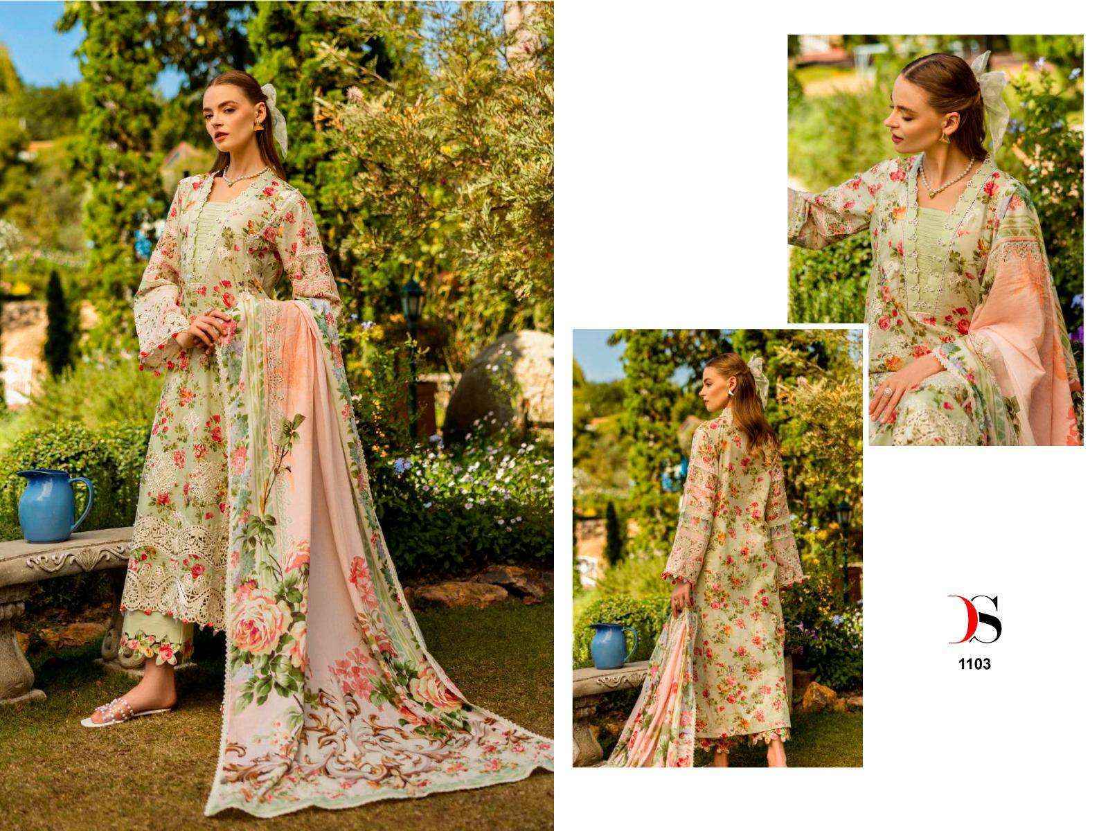 Deepsy Elaf Chikankari Premium Lawn-26 Cotton Dress Material (7 pcs Catalogue)