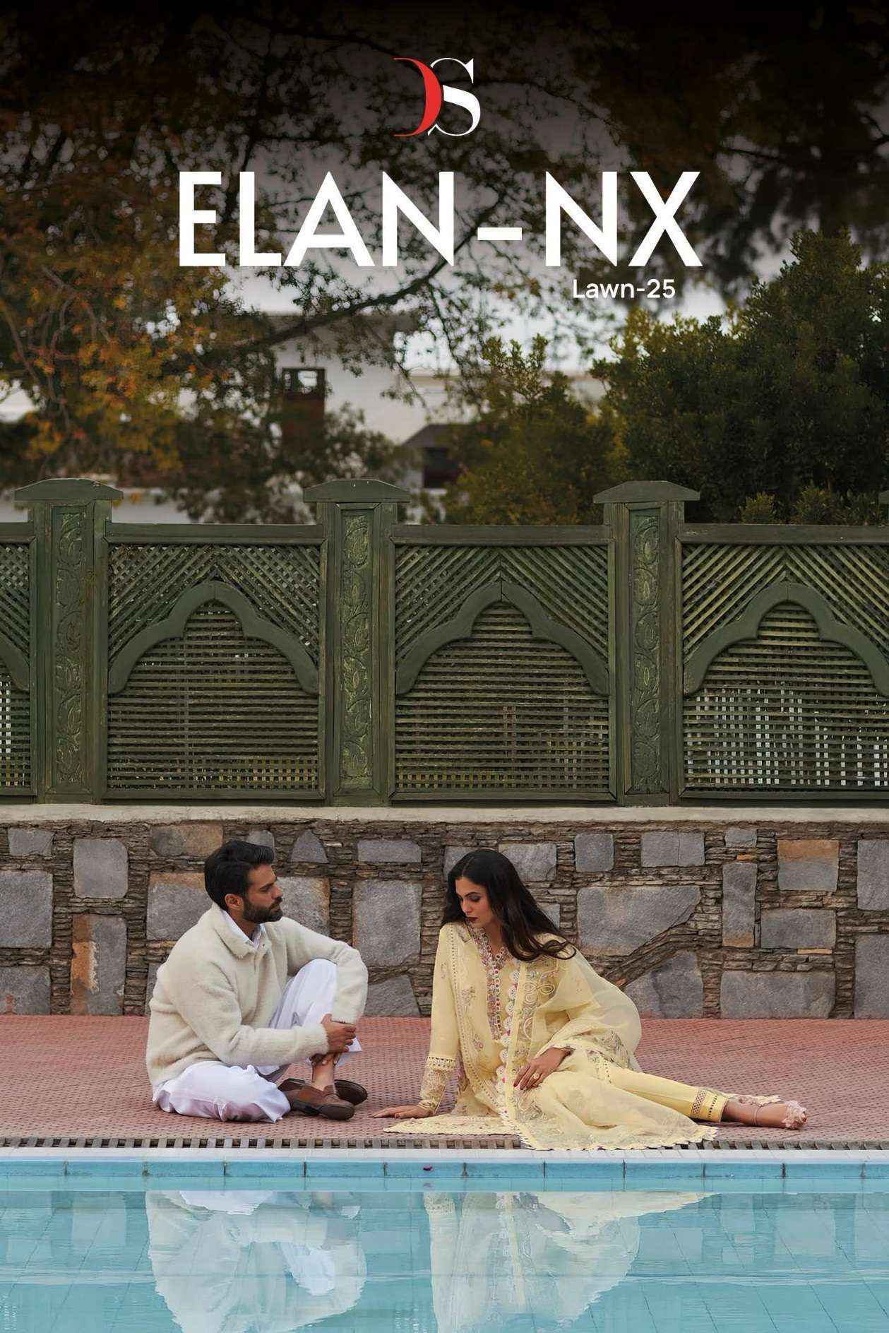 Deepsy Elan Lawn 25 NX Cotton Dress Material 5 pcs Catalogue