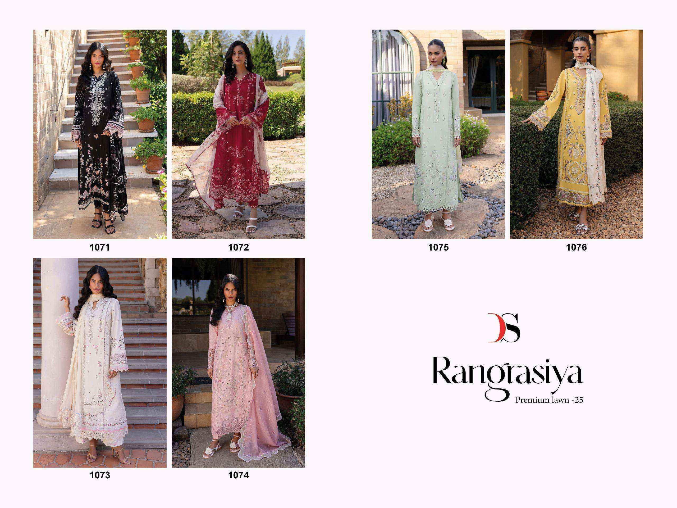 Deepsy Rangrasiya Premium Lawn 25 Vol-2 Cotton Dress Material (6 pcs Catalogue)