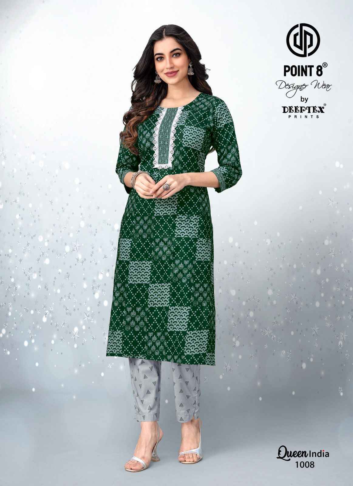 Deeptex Queen India Vol-10 Cotton Kurti With Pant (10 pcs Catalogue)