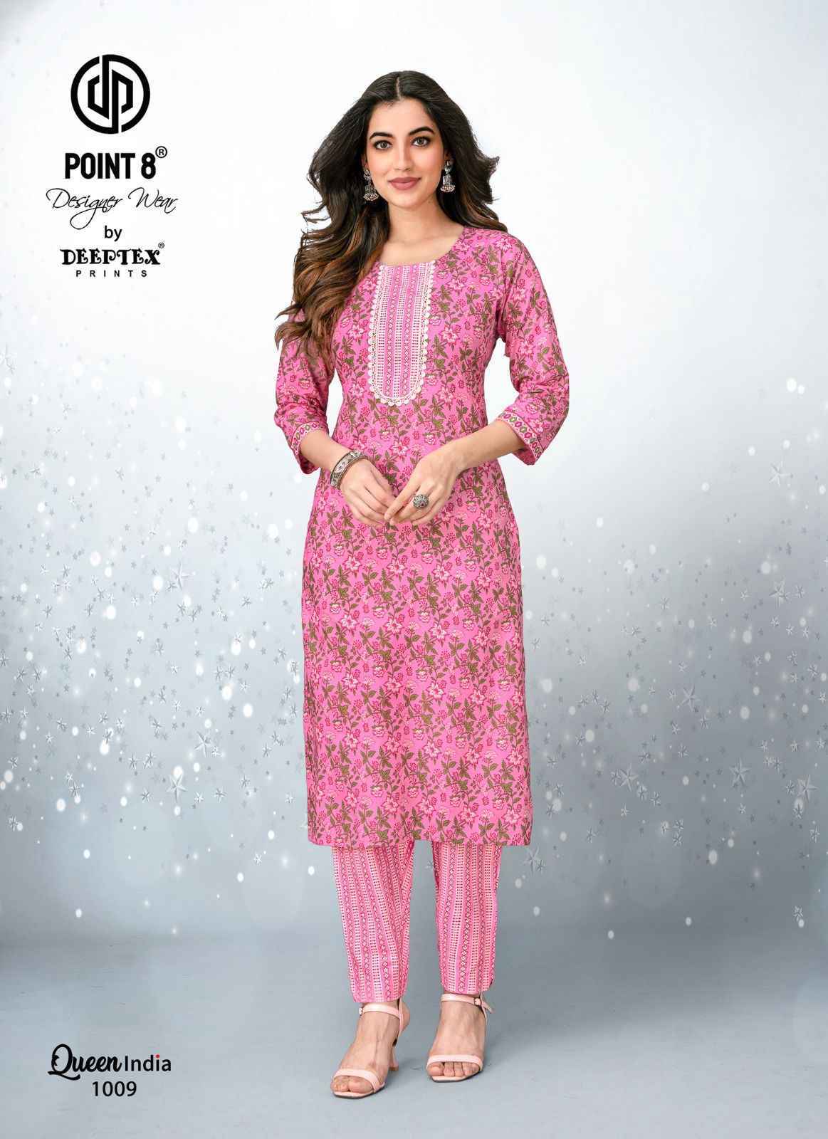 Deeptex Queen India Vol-10 Cotton Kurti With Pant (10 pcs Catalogue)
