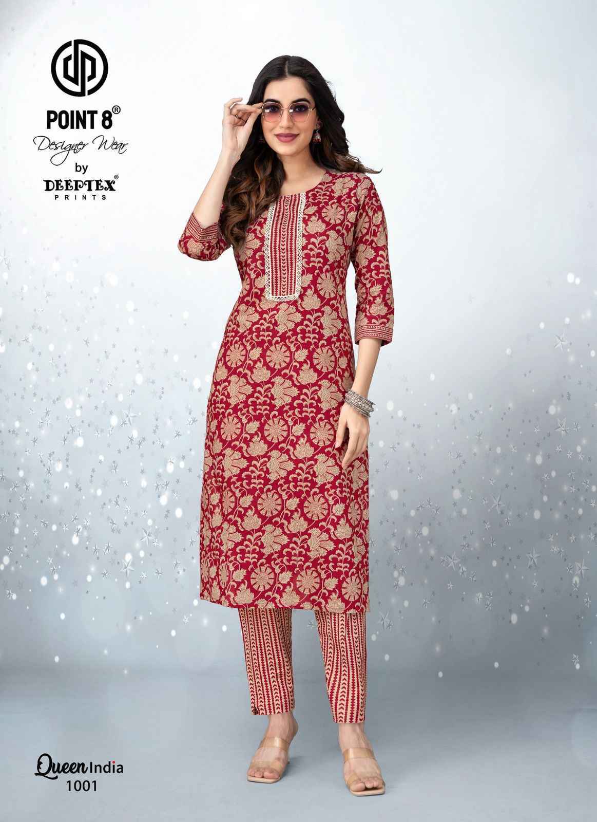 Deeptex Queen India Vol-10 Cotton Kurti With Pant (10 pcs Catalogue)