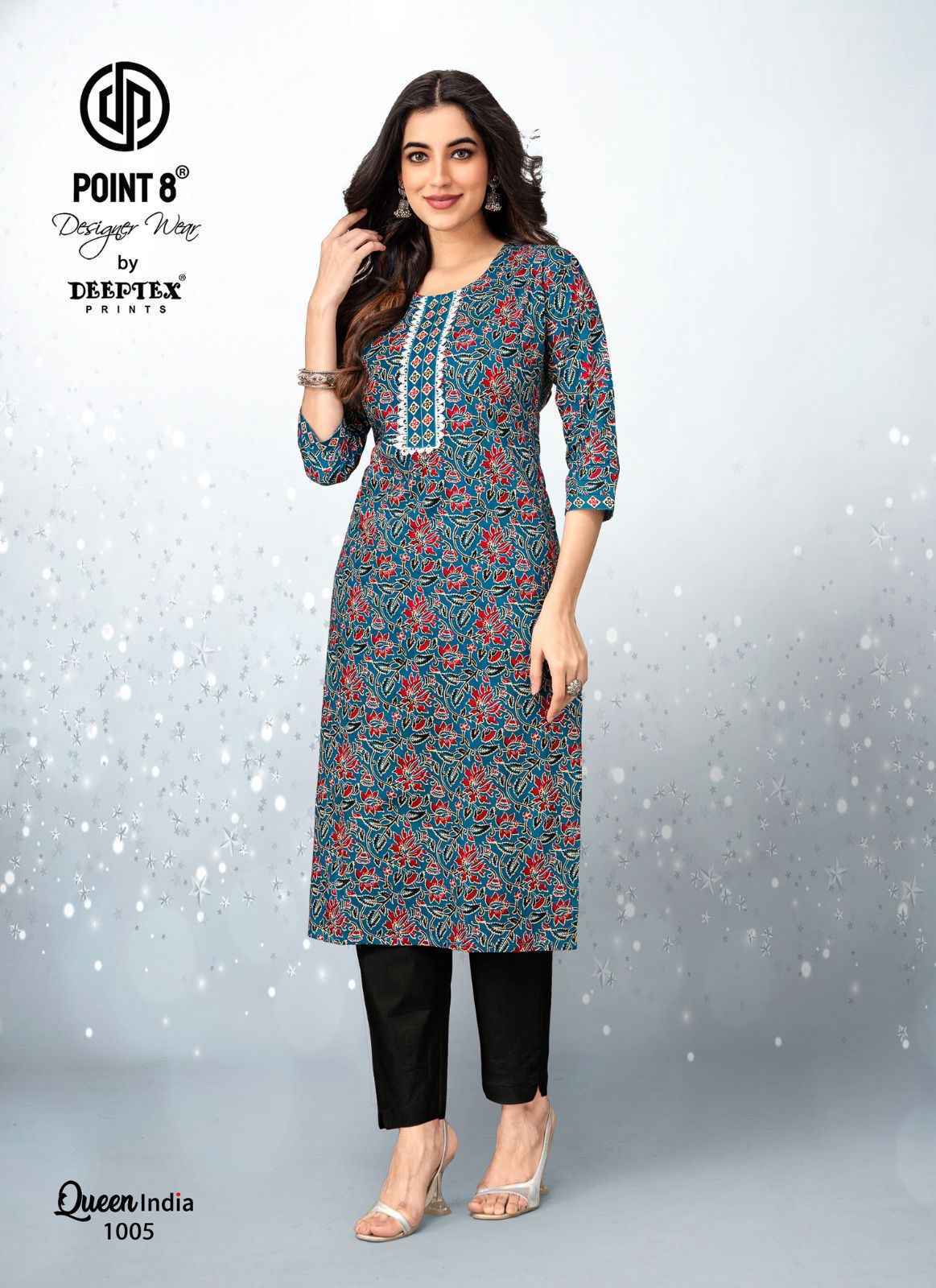 Deeptex Queen India Vol-10 Cotton Kurti With Pant (10 pcs Catalogue)