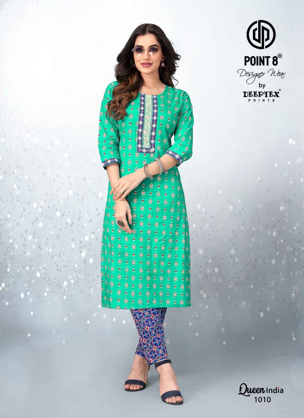 Deeptex Queen India Vol-10 Cotton Kurti With Pant (10 pcs Catalogue)