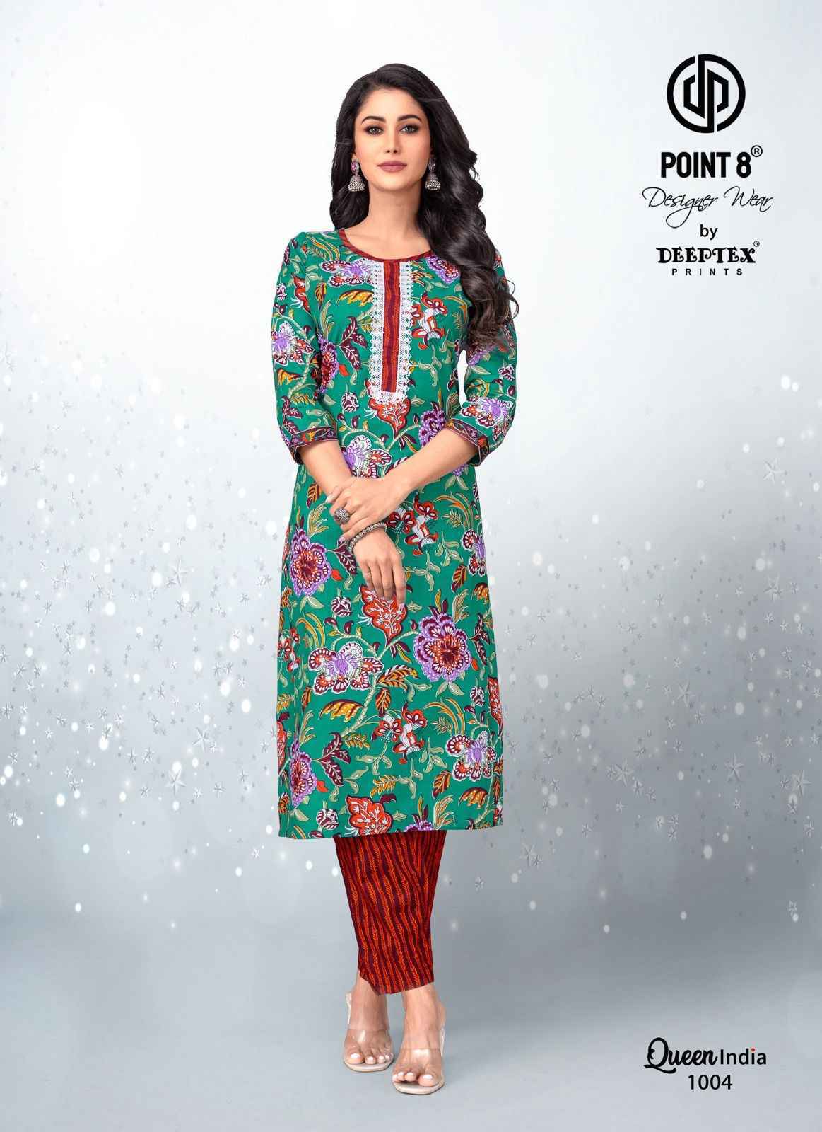 Deeptex Queen India Vol-10 Cotton Kurti With Pant (10 pcs Catalogue)