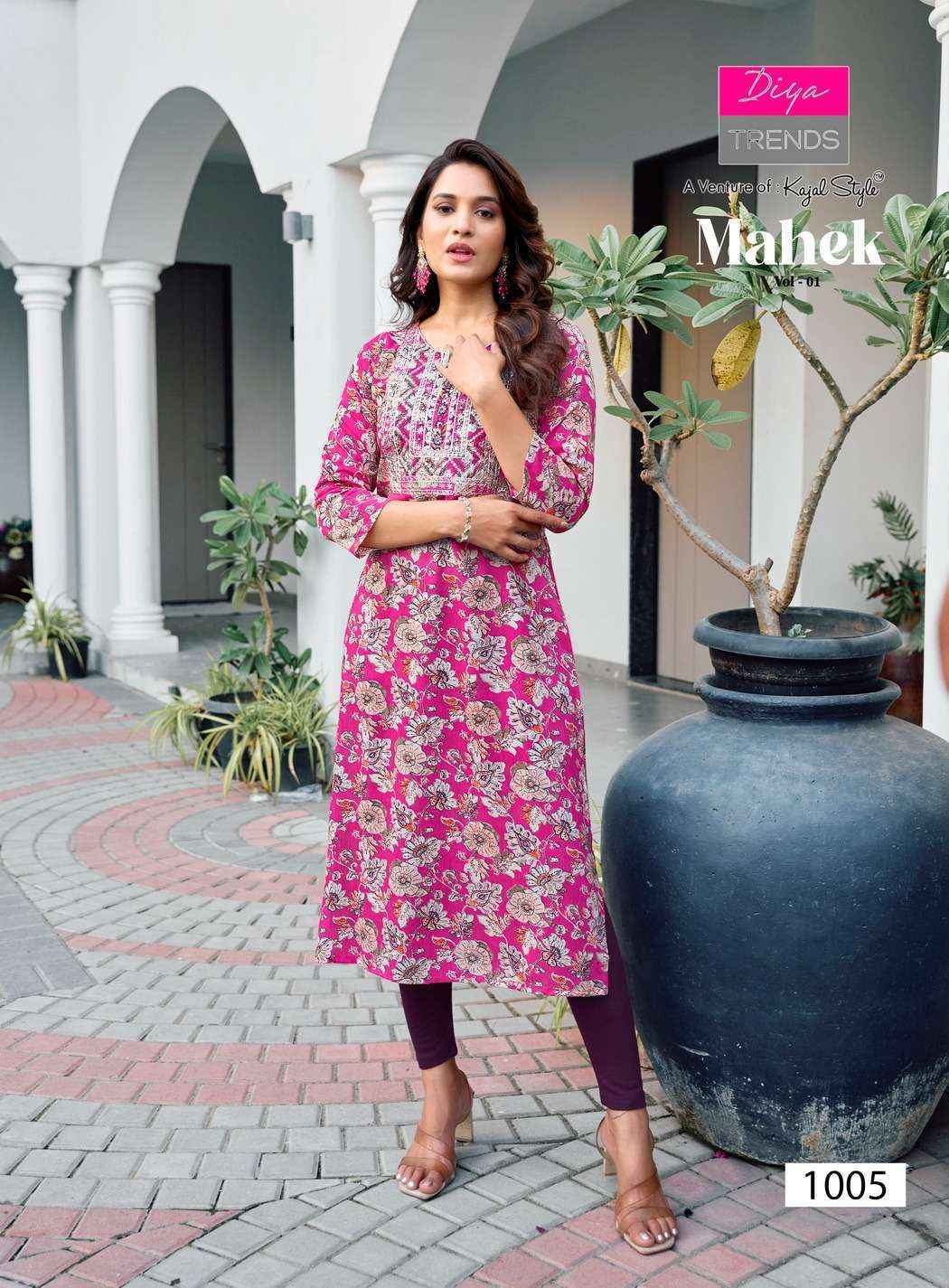 Diya Trends Mahek Vol-1 Rayon Kurti (8 pcs Catalogue)