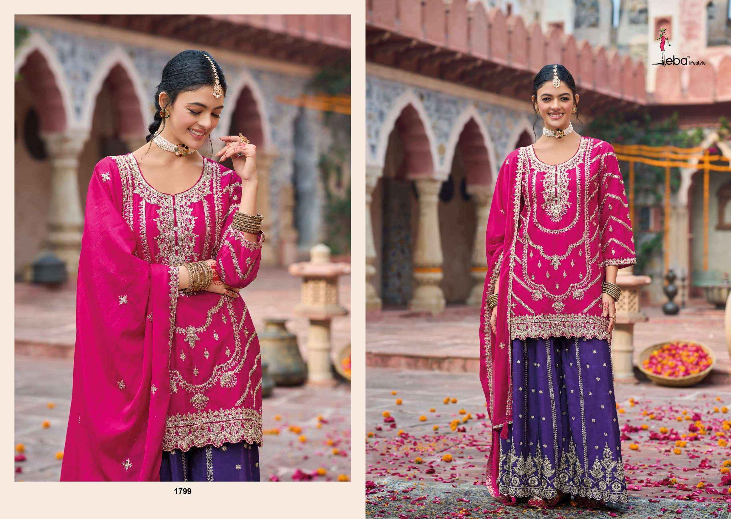 Eba Lifestyle Kanak Readymade Chinon Dress (3 pcs Catalogue)