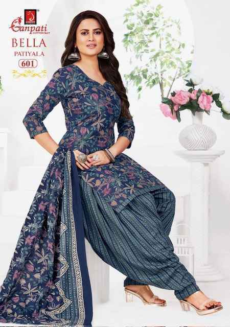 Ganpati Bella Patiyala Vol 6 Cotton Dress Material 15 pcs Catalogue