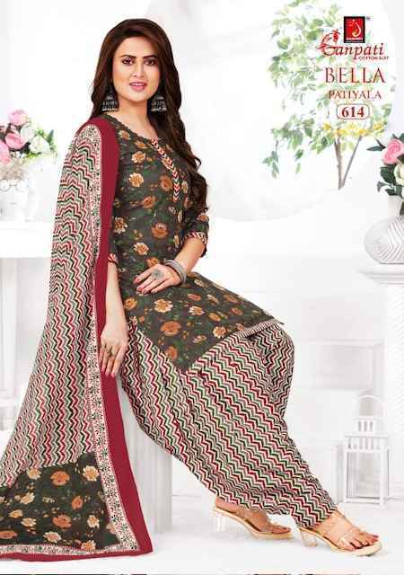 Ganpati Bella Patiyala Vol 6 Cotton Dress Material 15 pcs Catalogue