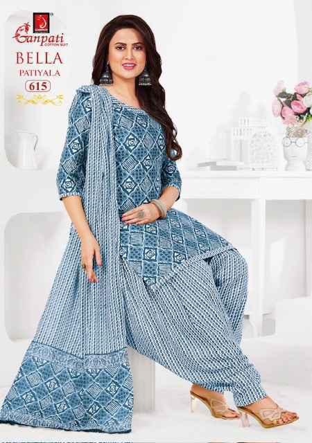 Ganpati Bella Patiyala Vol 6 Cotton Dress Material 15 pcs Catalogue
