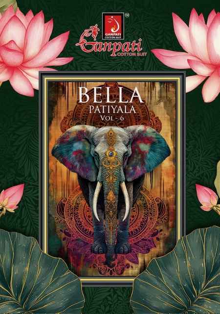 Ganpati Bella Patiyala Vol 6 Cotton Dress Material 15 pcs Catalogue