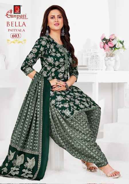 Ganpati Bella Patiyala Vol 6 Cotton Dress Material 15 pcs Catalogue