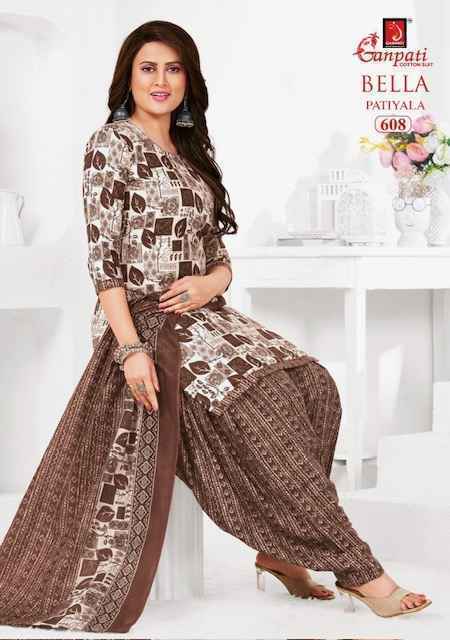 Ganpati Bella Patiyala Vol 6 Cotton Dress Material 15 pcs Catalogue