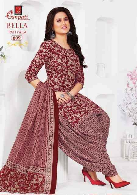 Ganpati Bella Patiyala Vol 6 Cotton Dress Material 15 pcs Catalogue