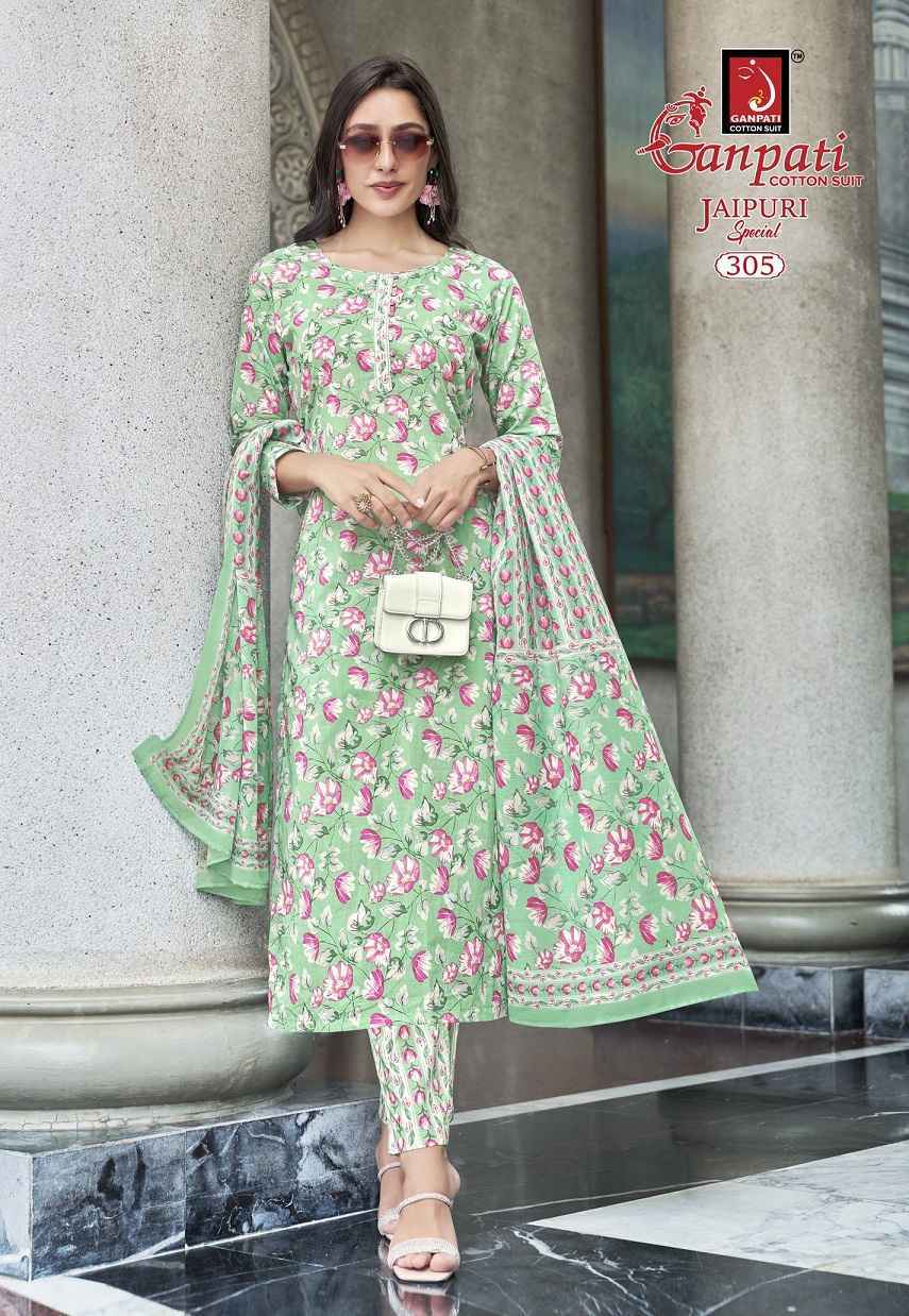Ganpati Jaipuri Special Vol-14 Readymade Cotton Dress (15 pcs Catalogue)