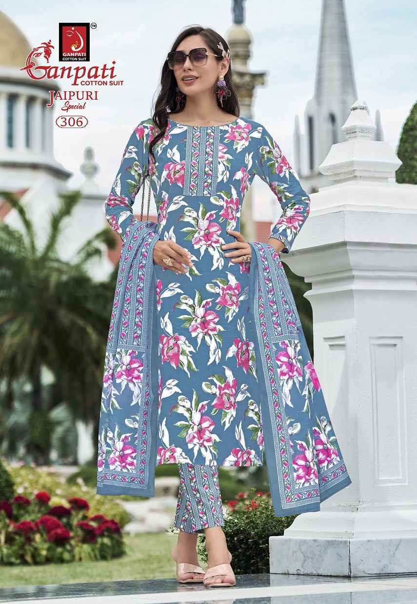 Ganpati Jaipuri Special Vol-14 Readymade Cotton Dress (15 pcs Catalogue)