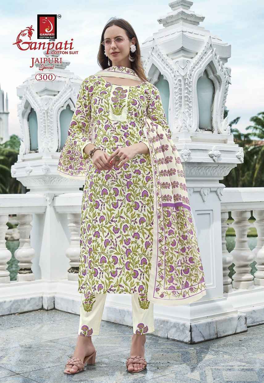 Ganpati Jaipuri Special Vol-14 Readymade Cotton Dress (15 pcs Catalogue)